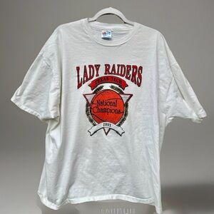 Vtg 1993 Texas Tech Lady Red Raiders Basketball Champions Sheryl Swoopes 2XL
